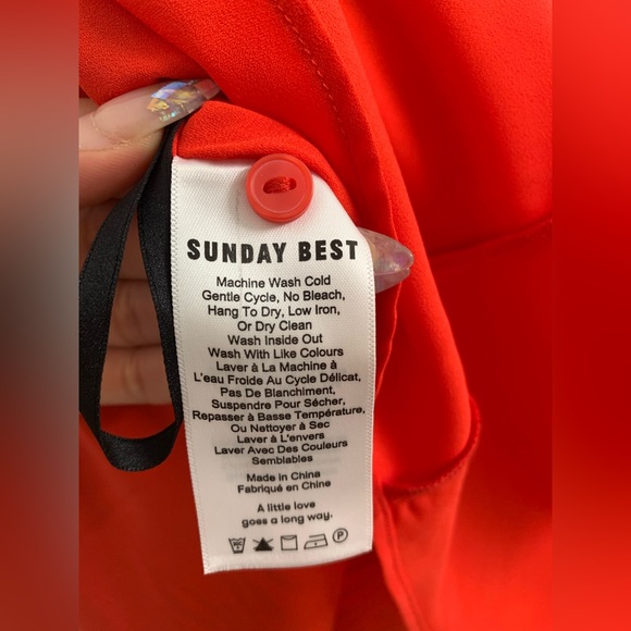 ARITZIA Sunday Best Red Zebra Print Wrap Around Mini Skirt in 00 - Picture 6 of 7